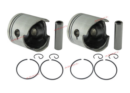 2X Piston Kit for Suzuki 9.9, 15 HP Motor (12110-93130 0.50) with Piston Ring 2mm