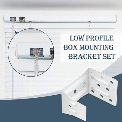 Set of 4 White Headrail Brackets for Blinds Curtain Track Installation