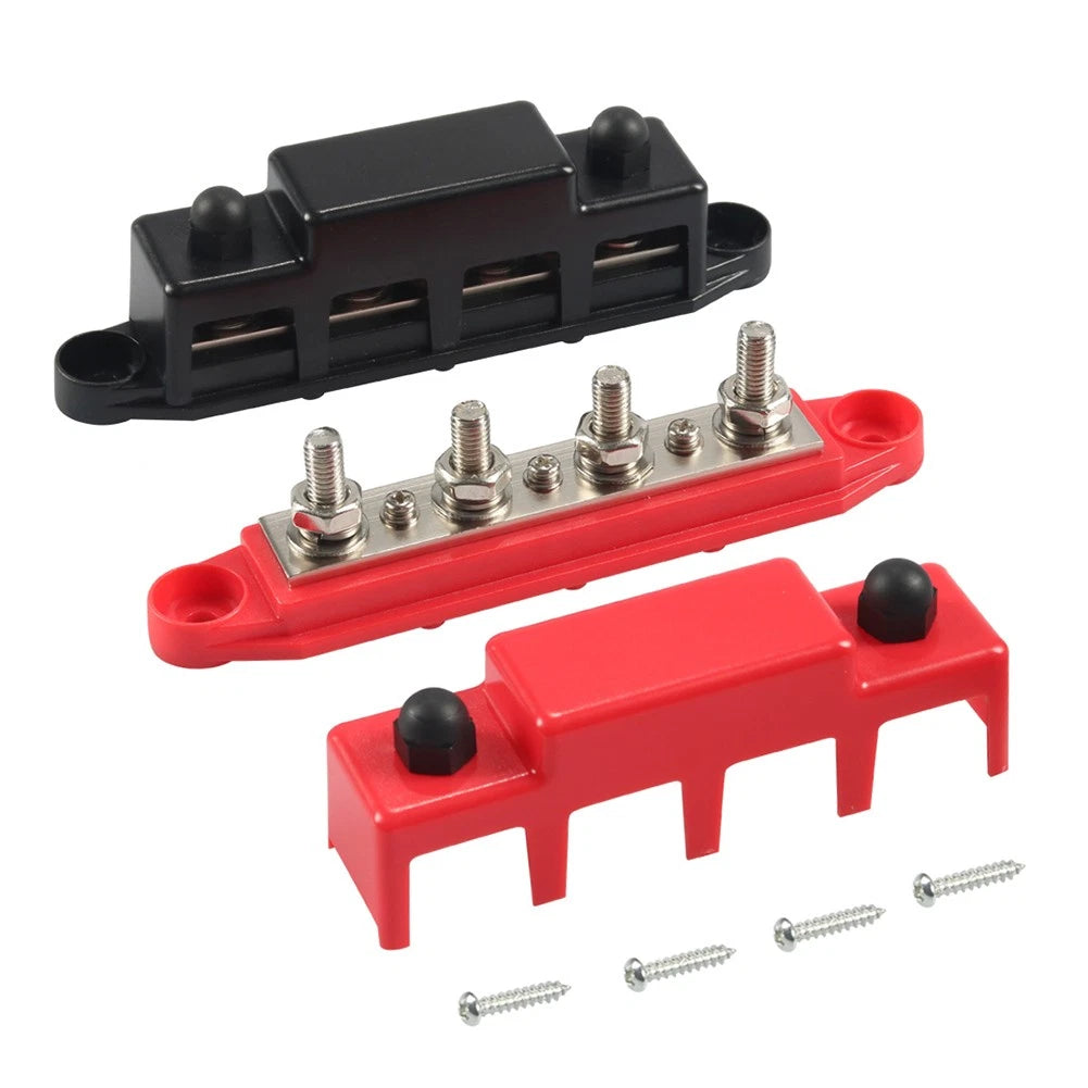 4 Stud Power Distribution Block for Boat RV Truck Camper (5/16")