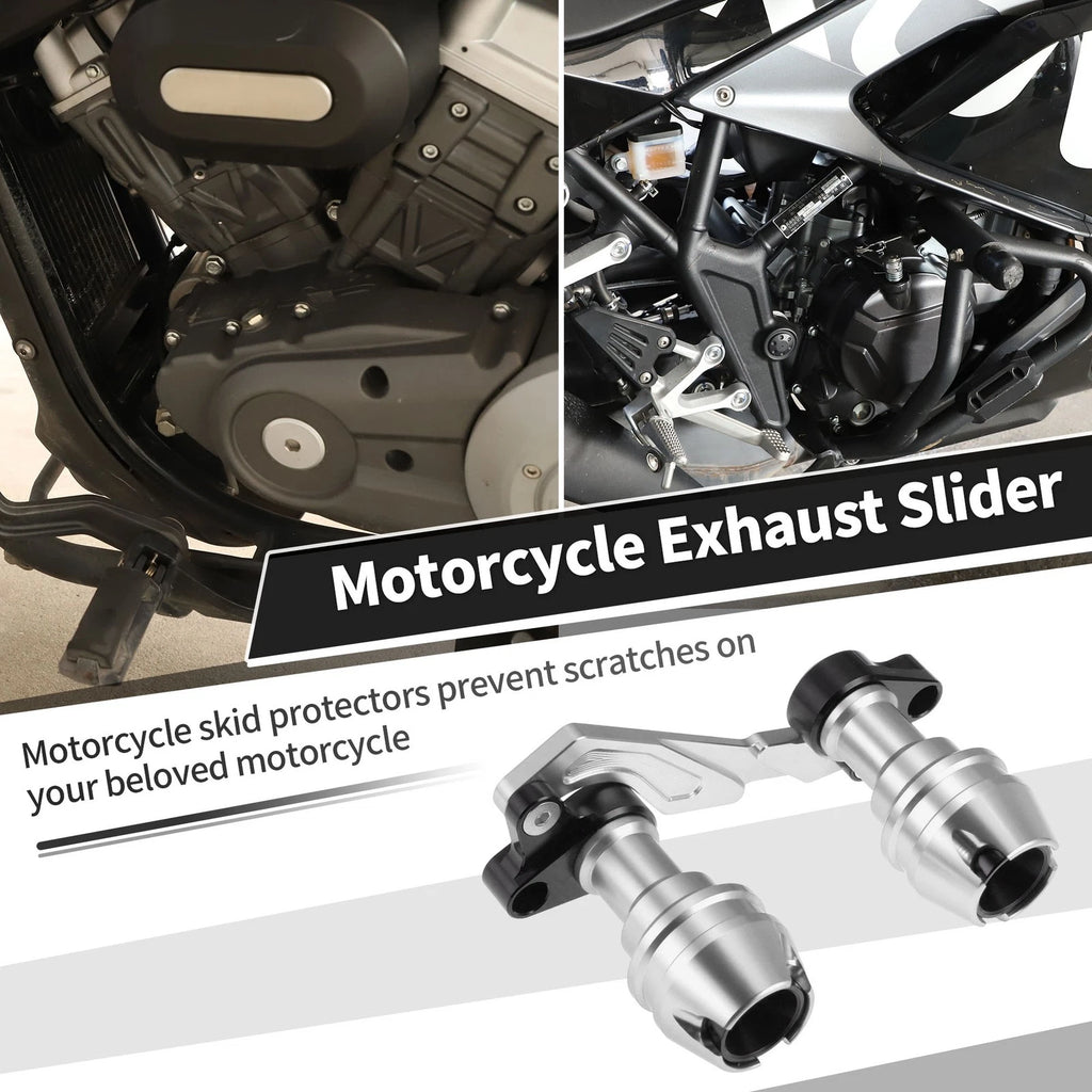Frame Slider Anti-Crash Protector for Motorcycles 175mm Silver Tone