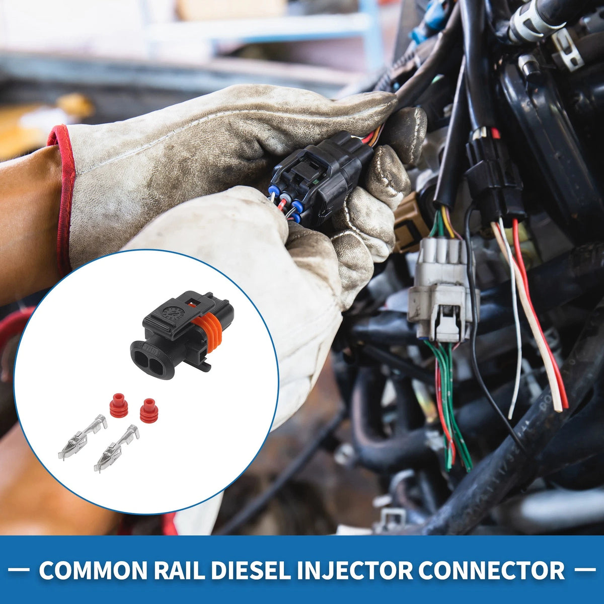2 Pin Diesel Injector Connector for Mercedes-Benz (1990–2020)