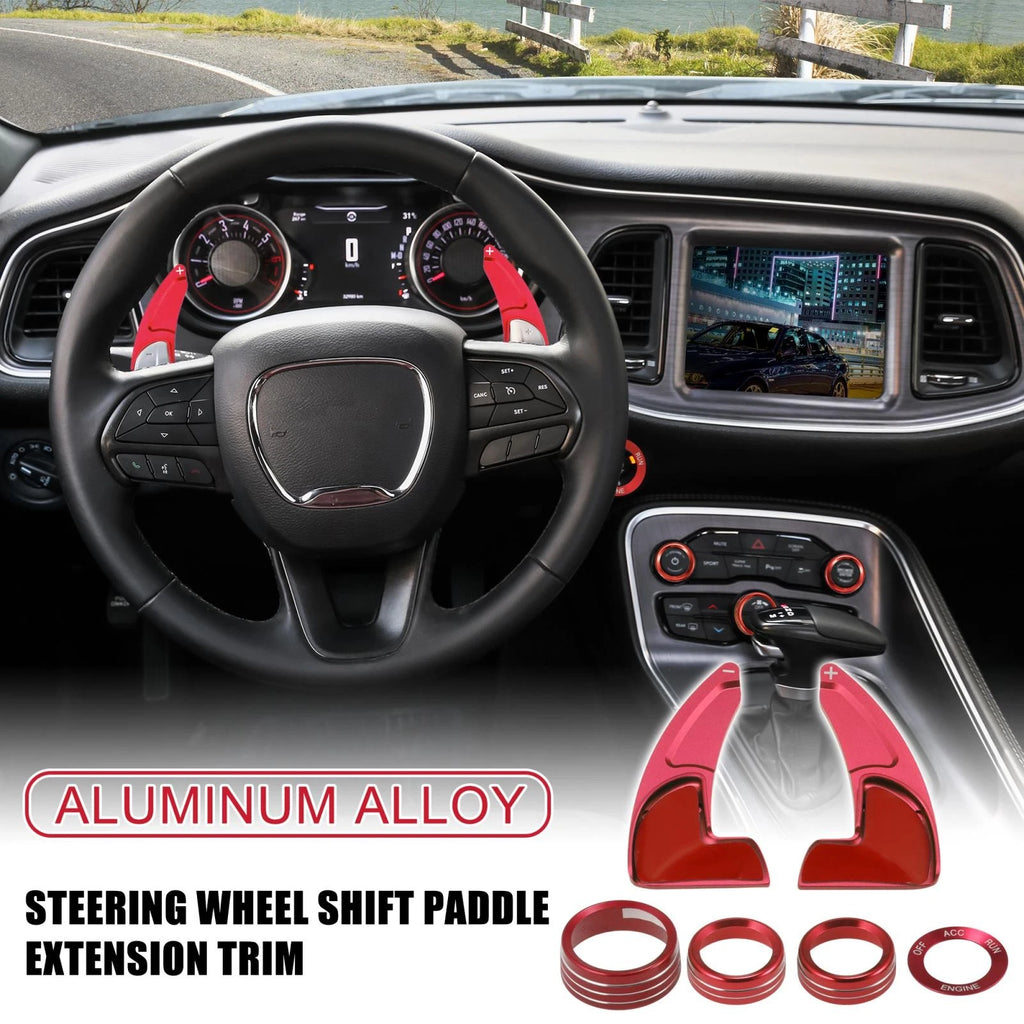 Steering Wheel Shift Paddle Extension Trim Set for Dodge Challenger (2015–2023)