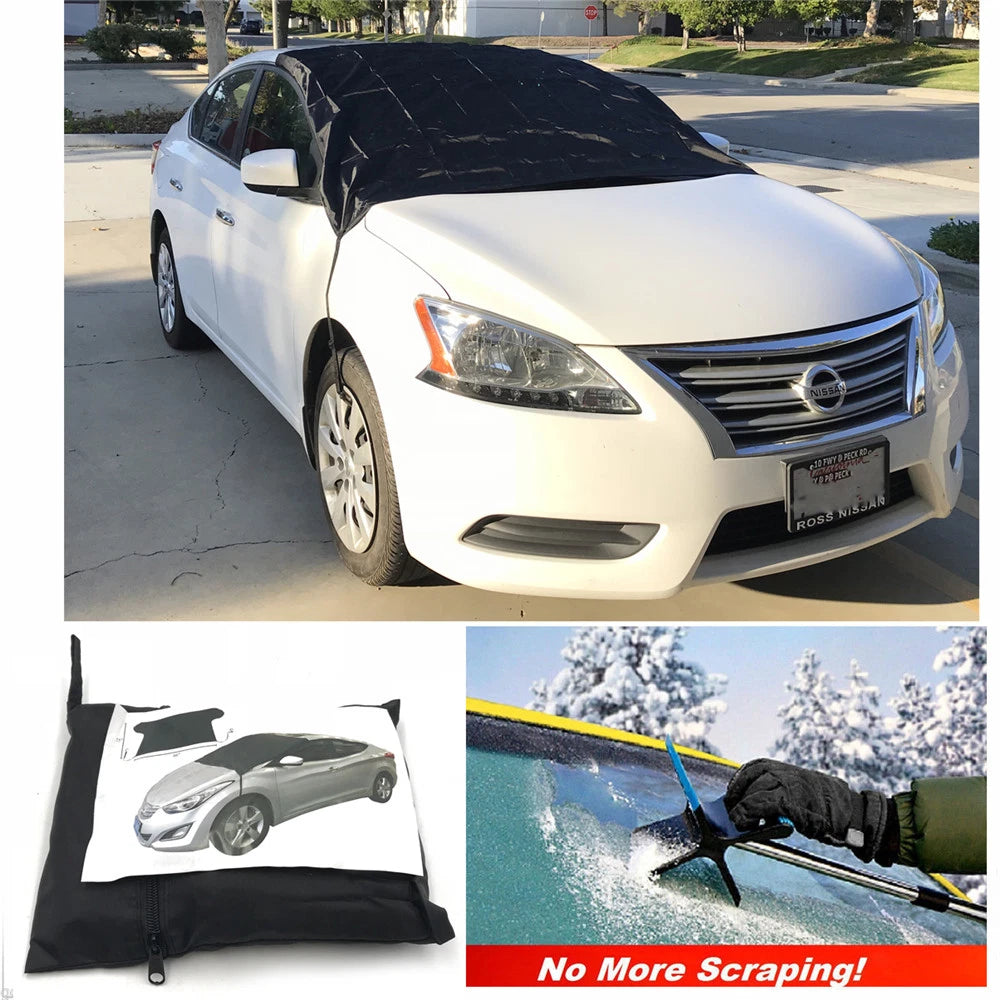 Front Window Foldable Snow Ice Frost & Sun Shade Protector for Car SUV