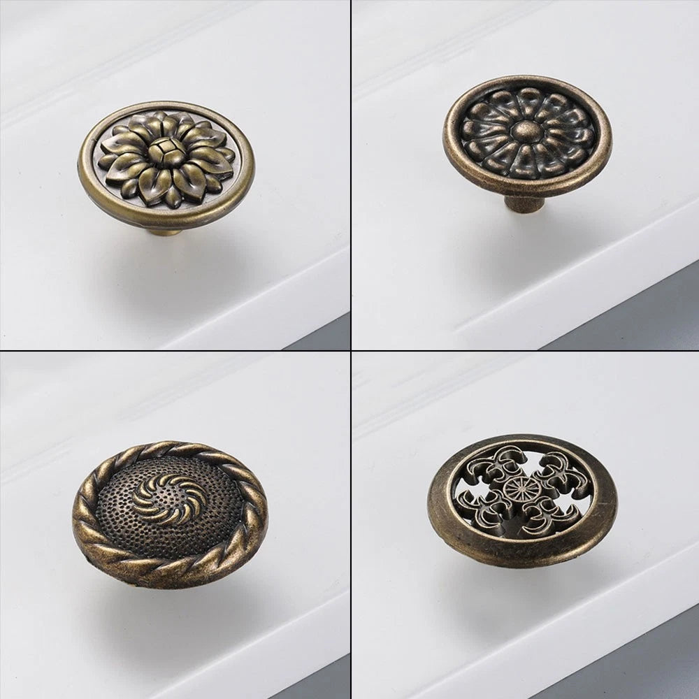 Set of 10 Zinc Alloy Pull Knobs for Cabinet Drawer (Universal Fit)