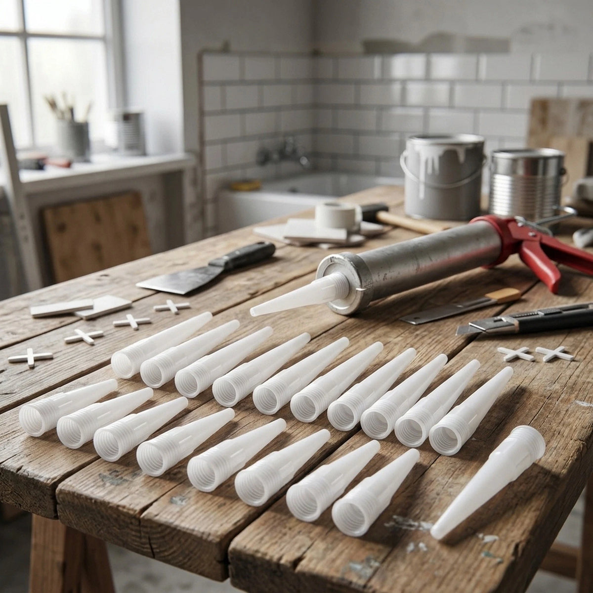 Spare Nozzles for Silicone Floor Tiles for Installing Doors