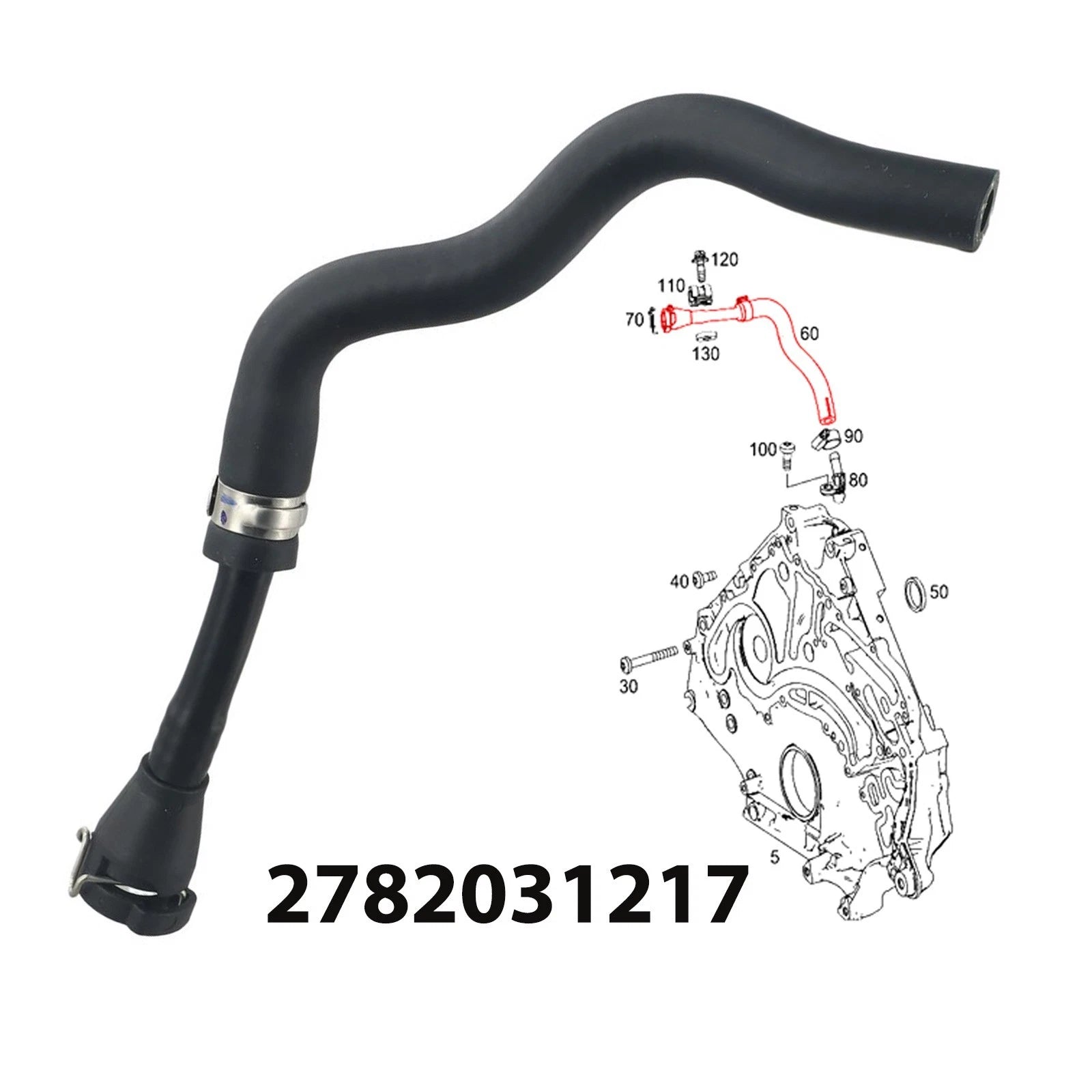 Vent Pipe Engine Coolant Hose for 2782031217