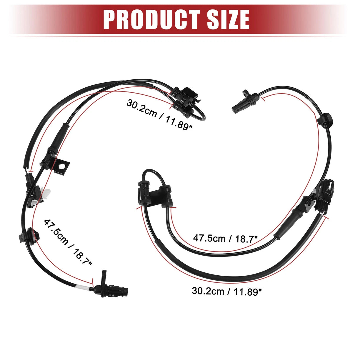 ABS Wheel Speed Sensor Pair Replacement for Hyundai Sonata (2011–2019)