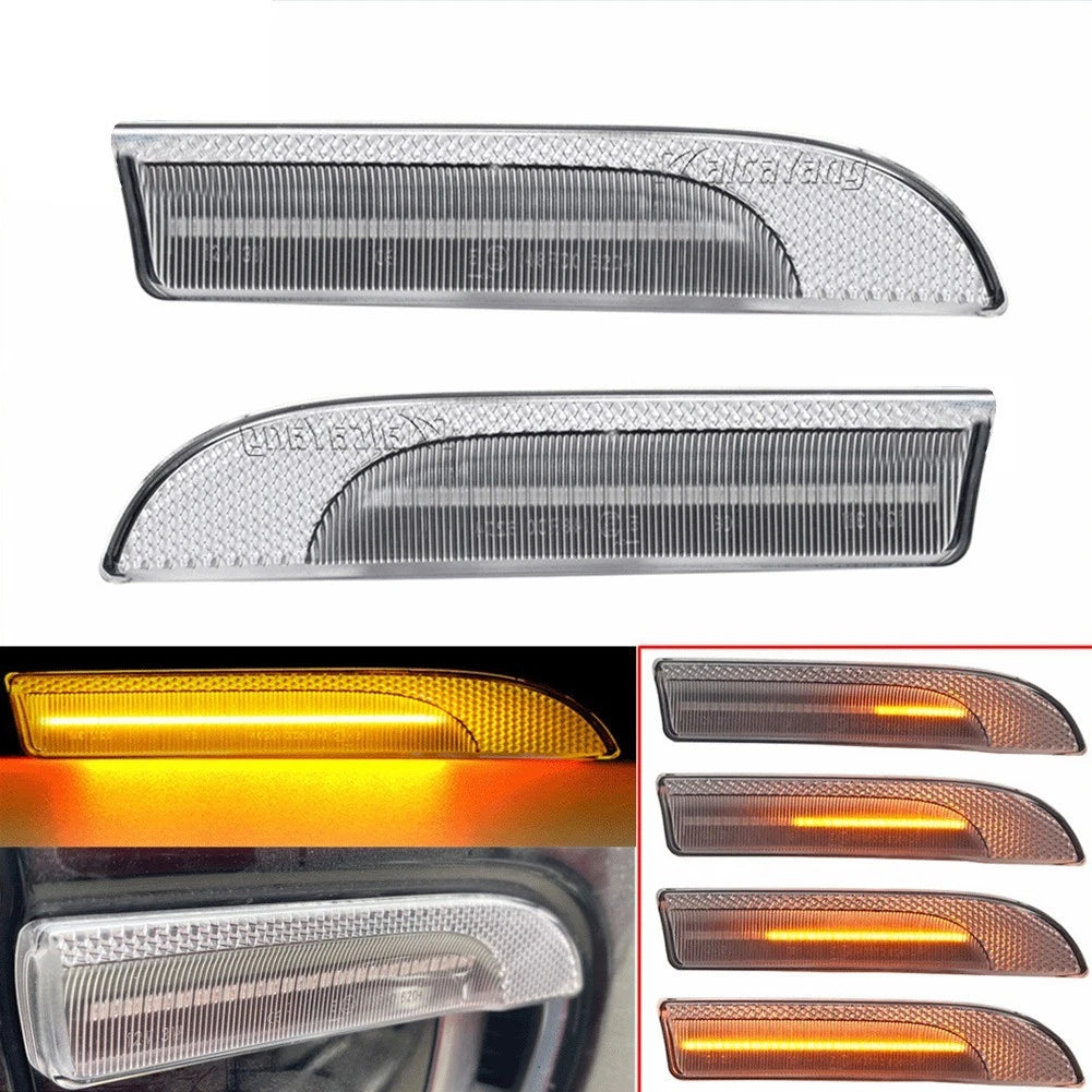 2X LED Dynamic Side Marker Light Turn Signal Indicator for Universal (2010–2023)