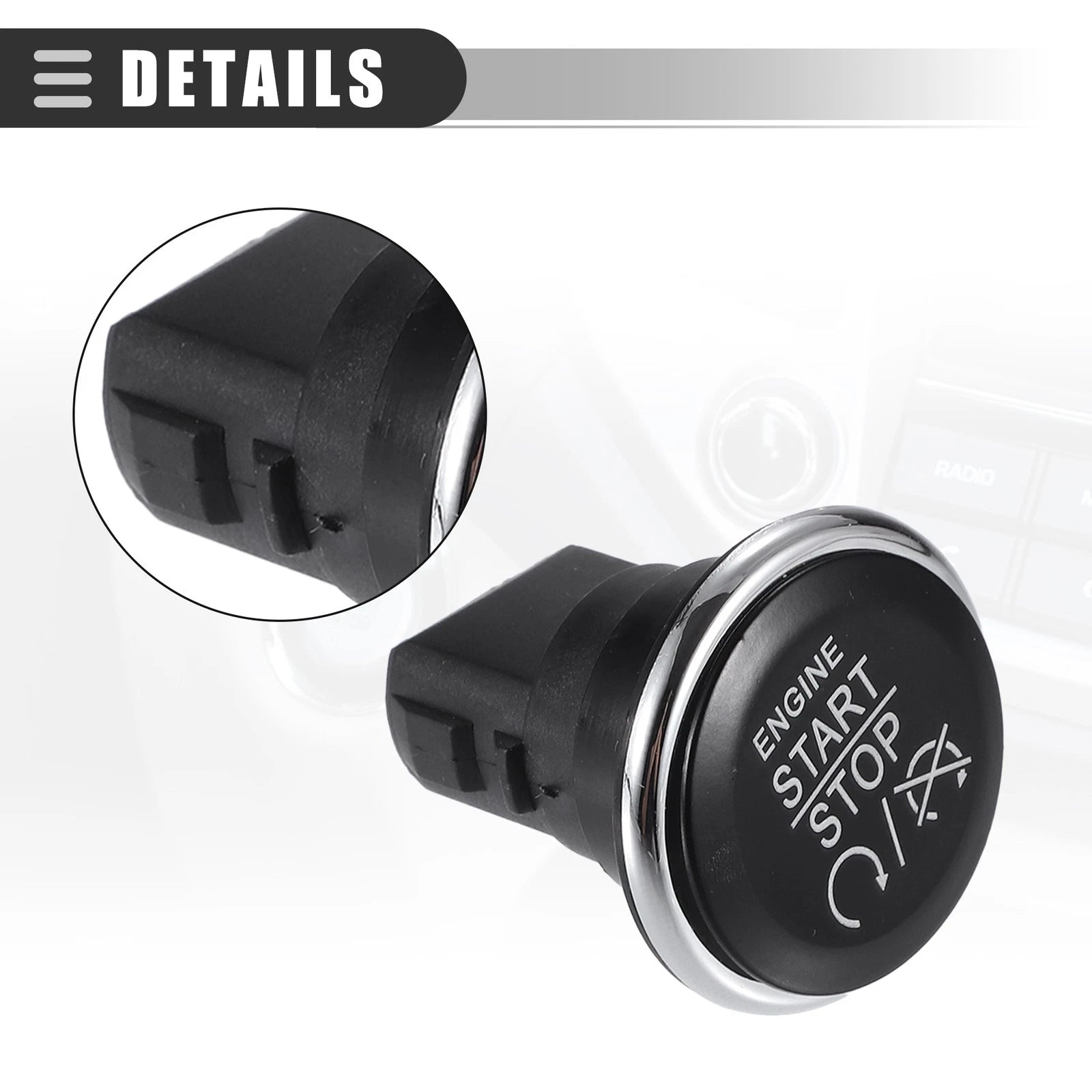 Engine Start Stop Button Switch for Dodge Challenger (2008–2014) No.1FU931X9AC