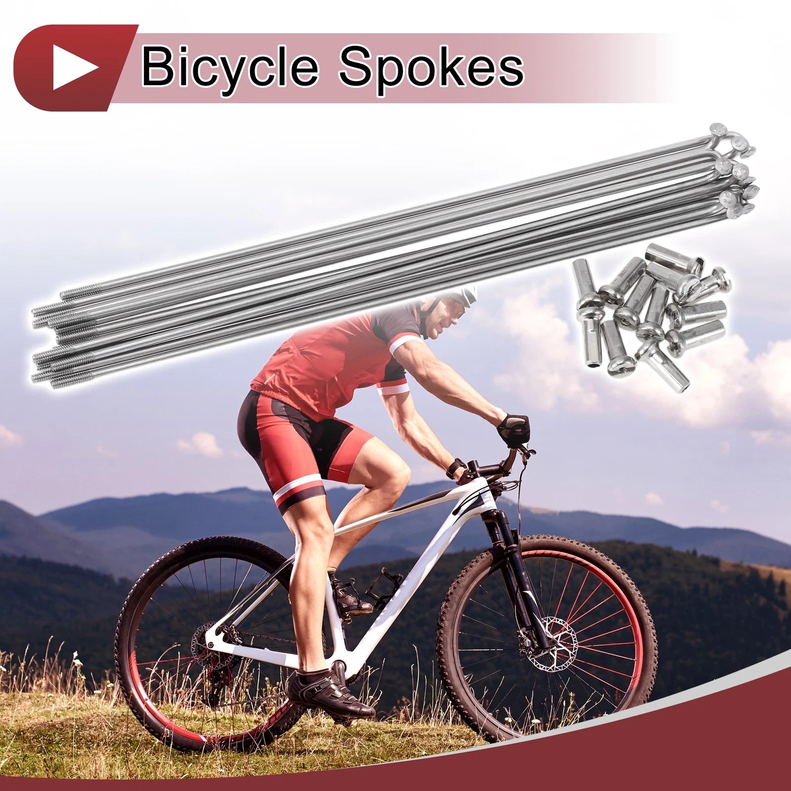 Bicycle Spokes 157mm Stainless Steel Replacement Set for 14G Wheels (2)