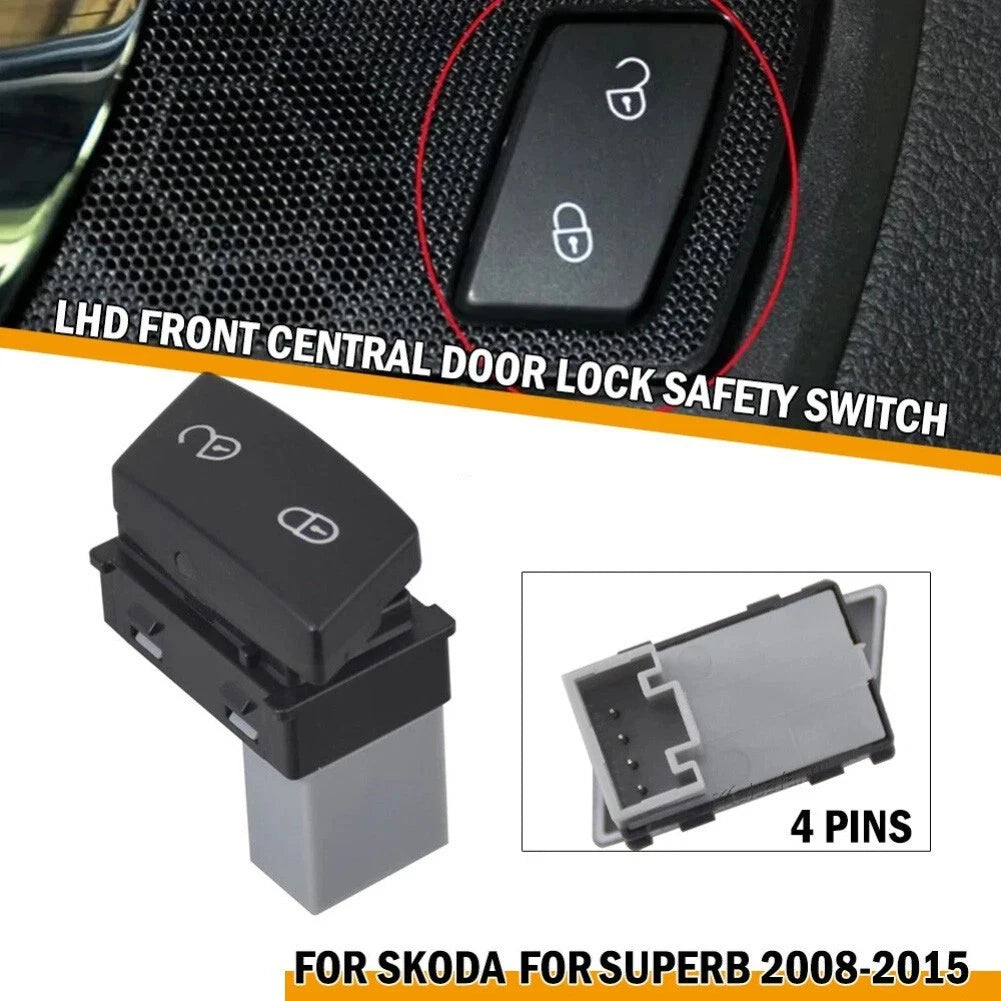 Front Left Door Lock Safety Switch for Skoda Superb (2008–2015)