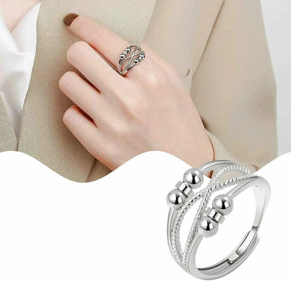 Fidget Anxiety Ring Spinner Band for Adults - Stainless Steel