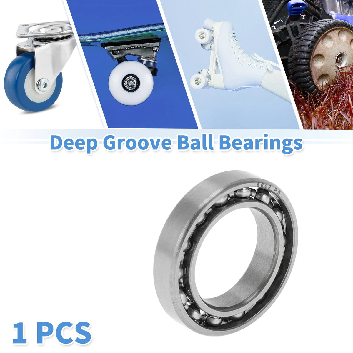 Deep Groove Ball Bearing 15x24x5mm for Scooter Skateboard (P0)