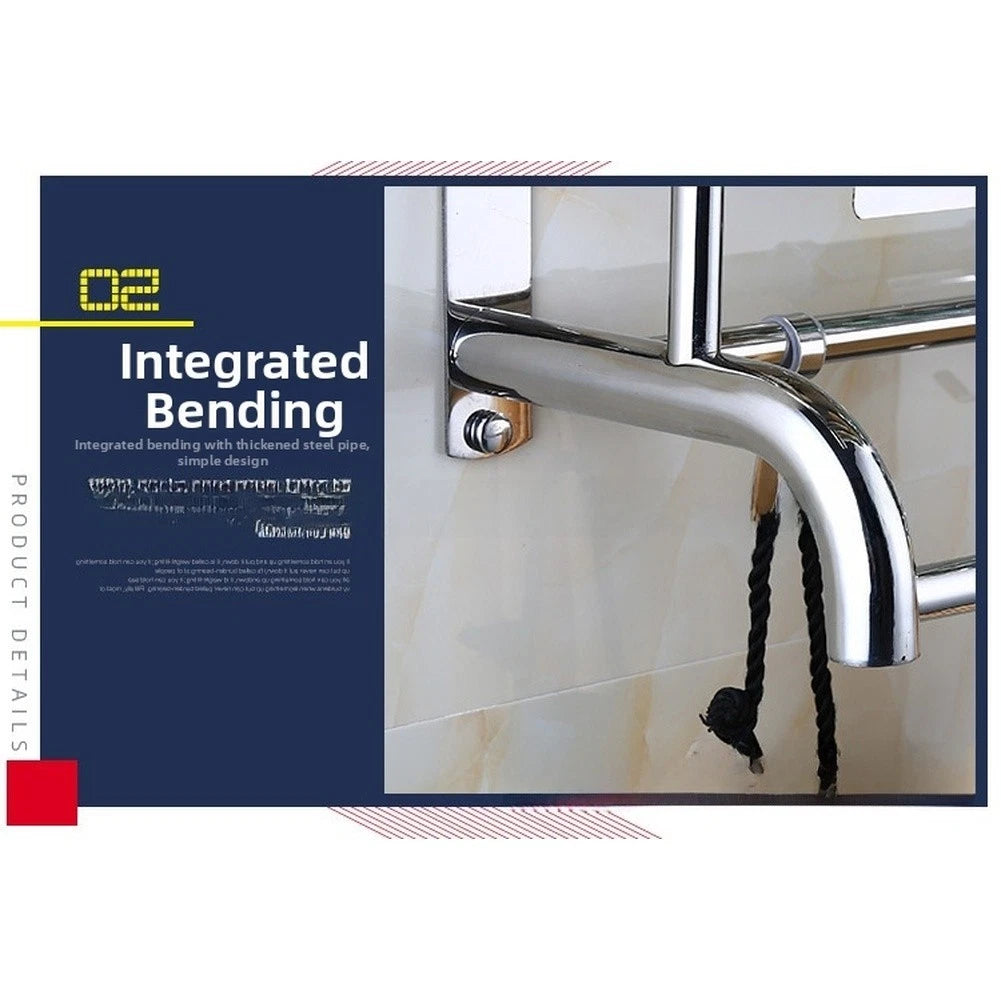 Towel Rack with Storage Shelf for Bathroom Wall