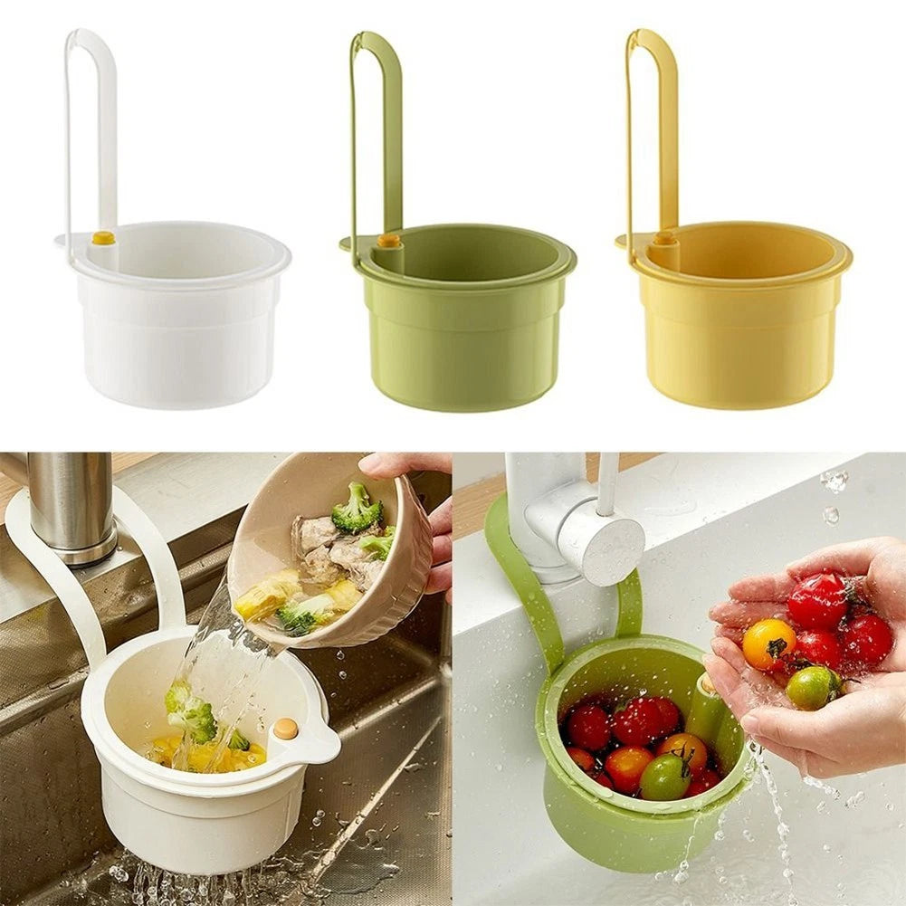 2X Kitchen Sink Hanging Strainer Basket Plastic Food Catcher