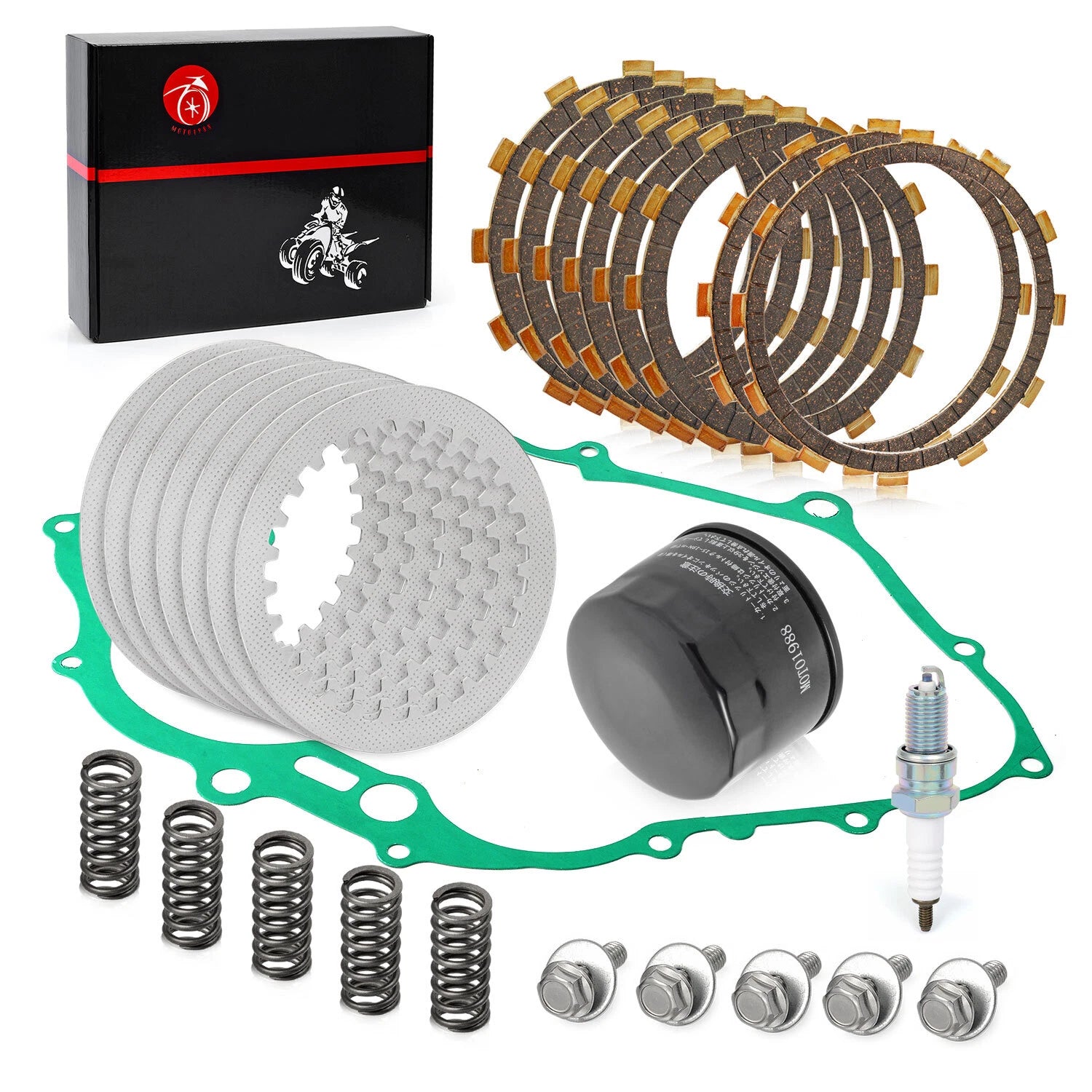 Heavy Duty Clutch Kit w/ Gasket & Oil Filter for Yamaha Raptor 660 (2001–2005)