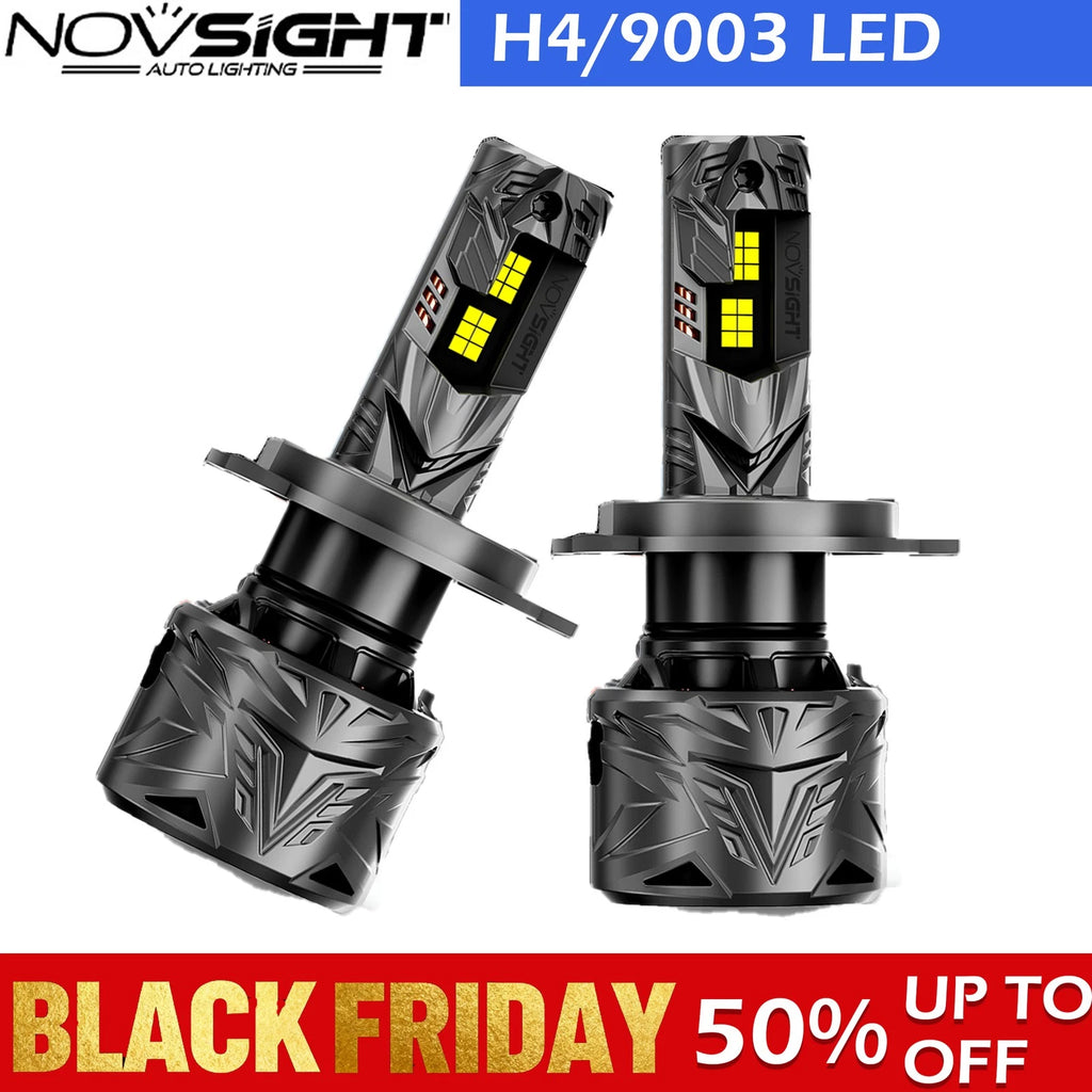 2X H4 9003 LED Headlight Bulbs for