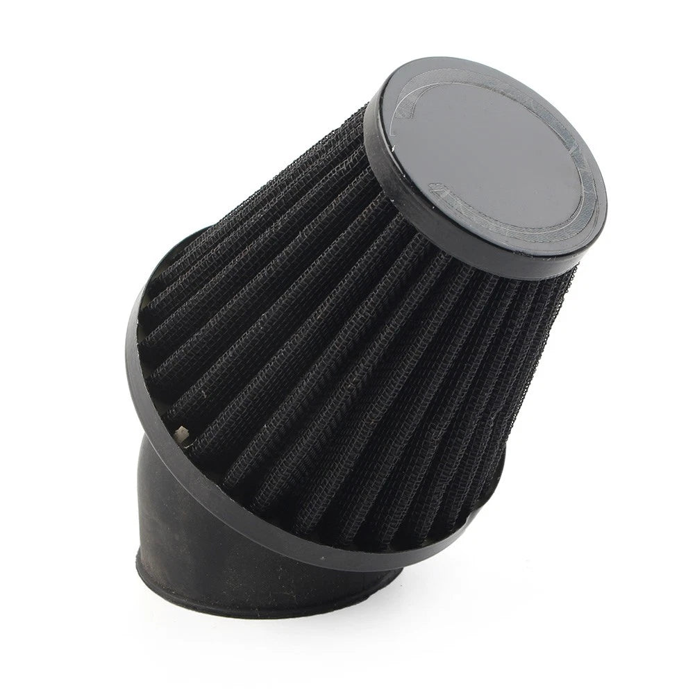 48mm Air Intake Filter for Motorcycle (Rubber Bend, Stainless Steel Mesh)