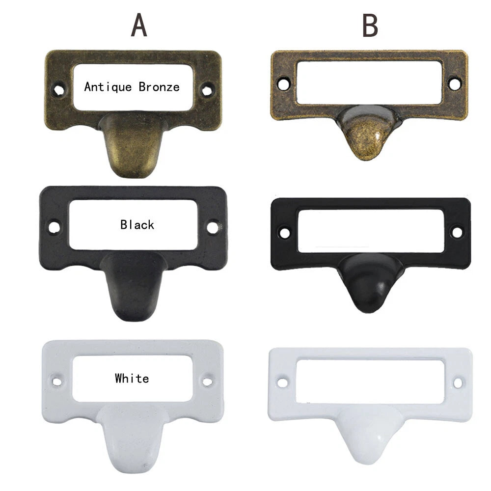 Set of 12 Drawer Cabinet Frame Label Tag Holders for