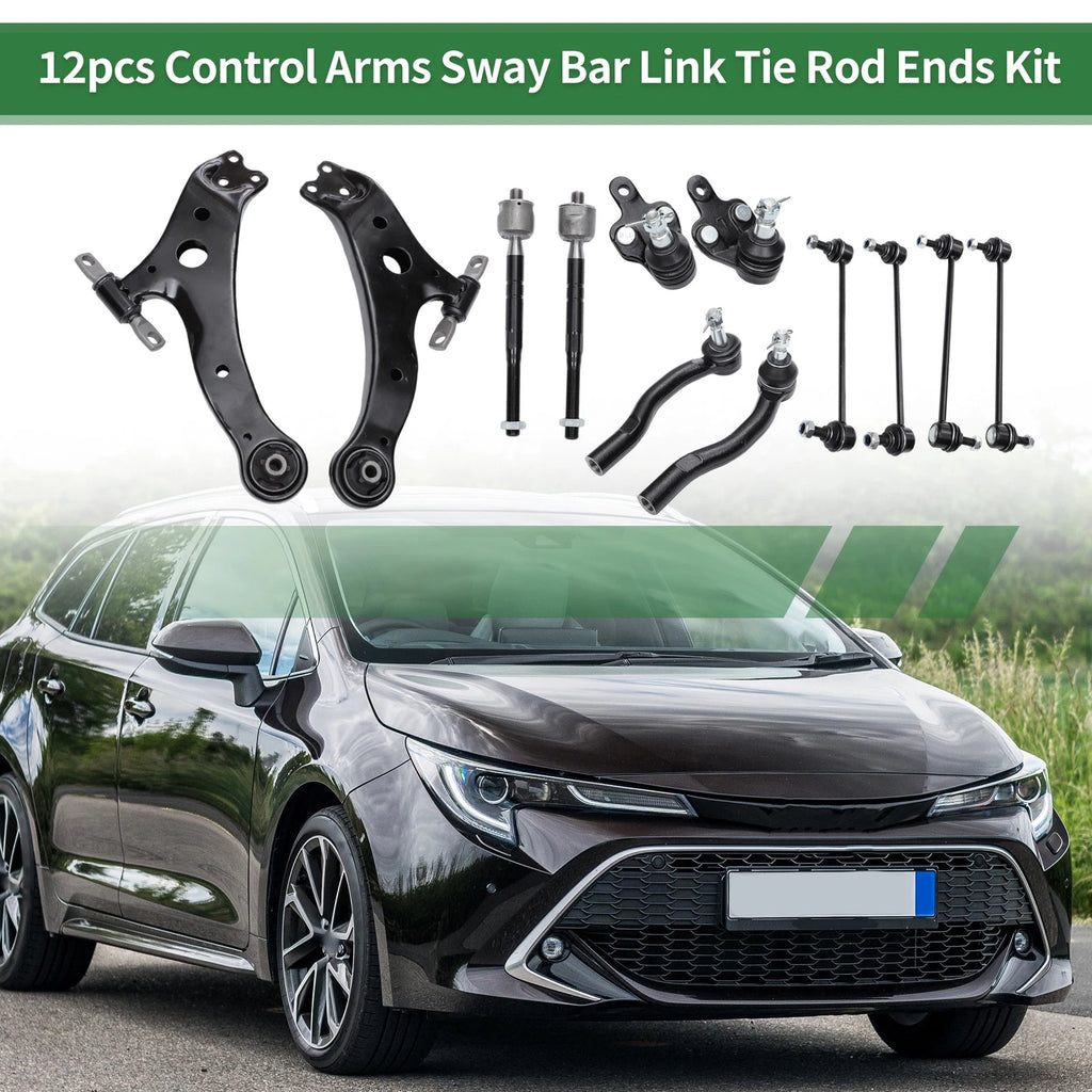 12PCS Front Suspension Lower Control Arm Kit for Toyota Camry (2005–2015)