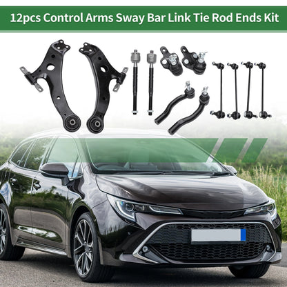 12PCS Front Suspension Lower Control Arm Kit for Toyota Camry (2005–2015)