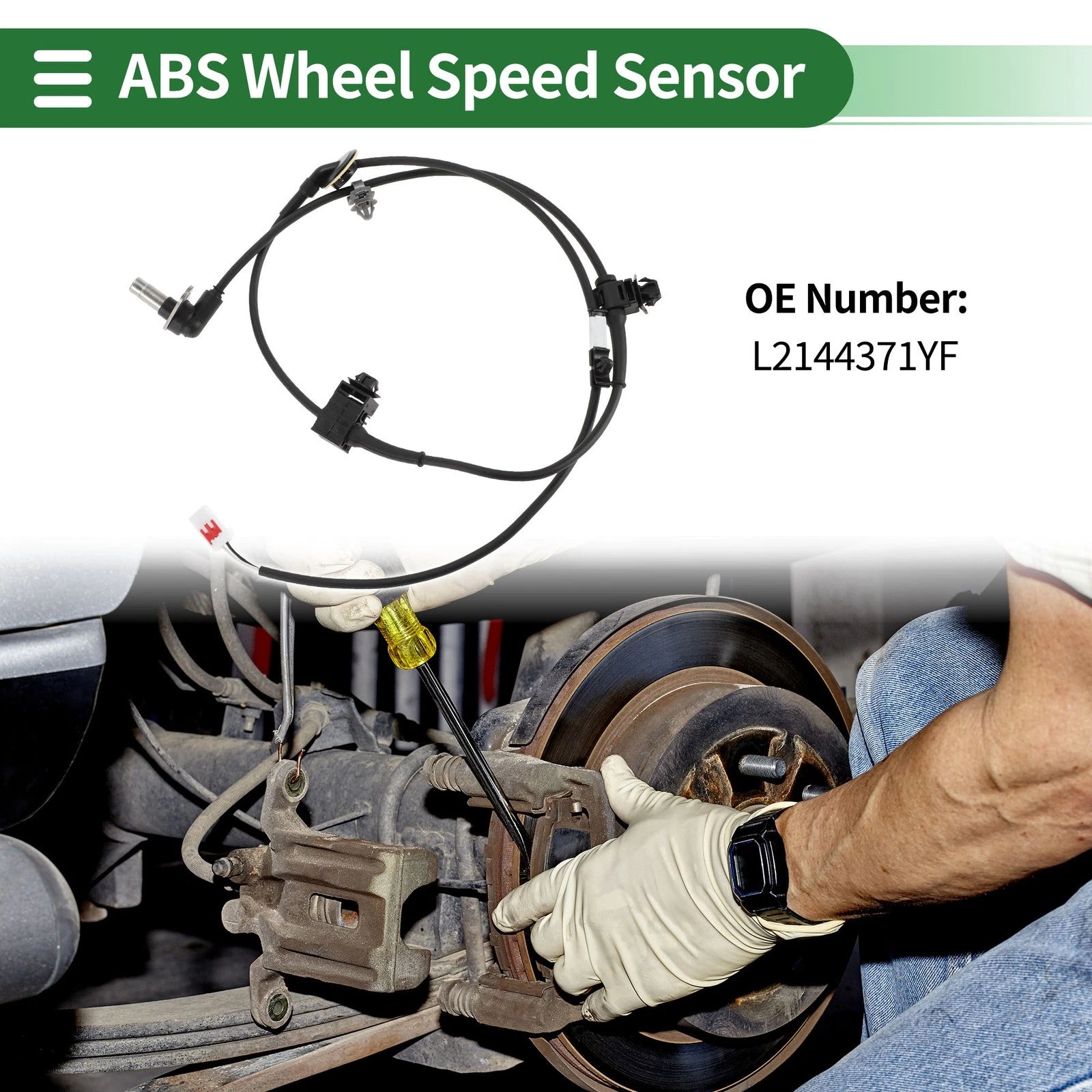 ABS Wheel Speed Sensor Rear Right Replacement for Mazda CX-9 (2007–2015)