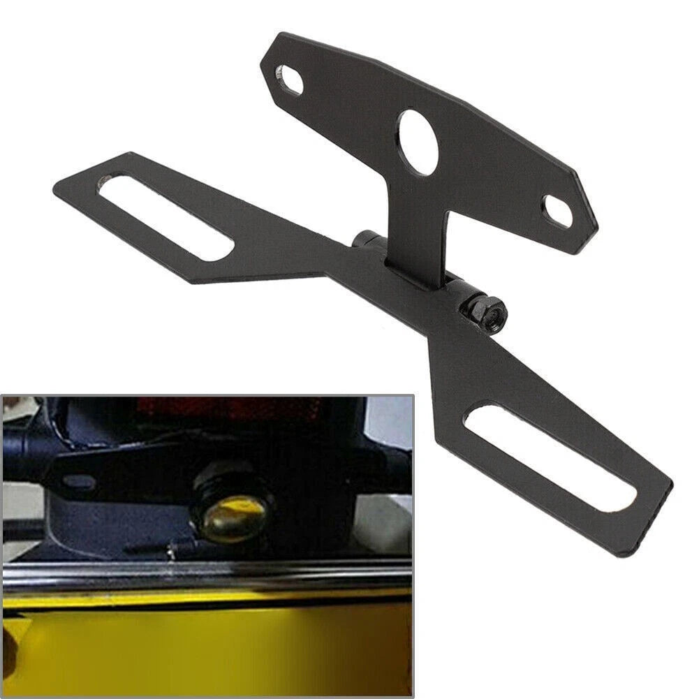 Folding Motorcycle License Plate Bracket for ATV Dirt Bike (Dual)