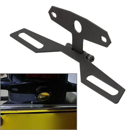 Folding Motorcycle License Plate Bracket for ATV Dirt Bike (Dual)