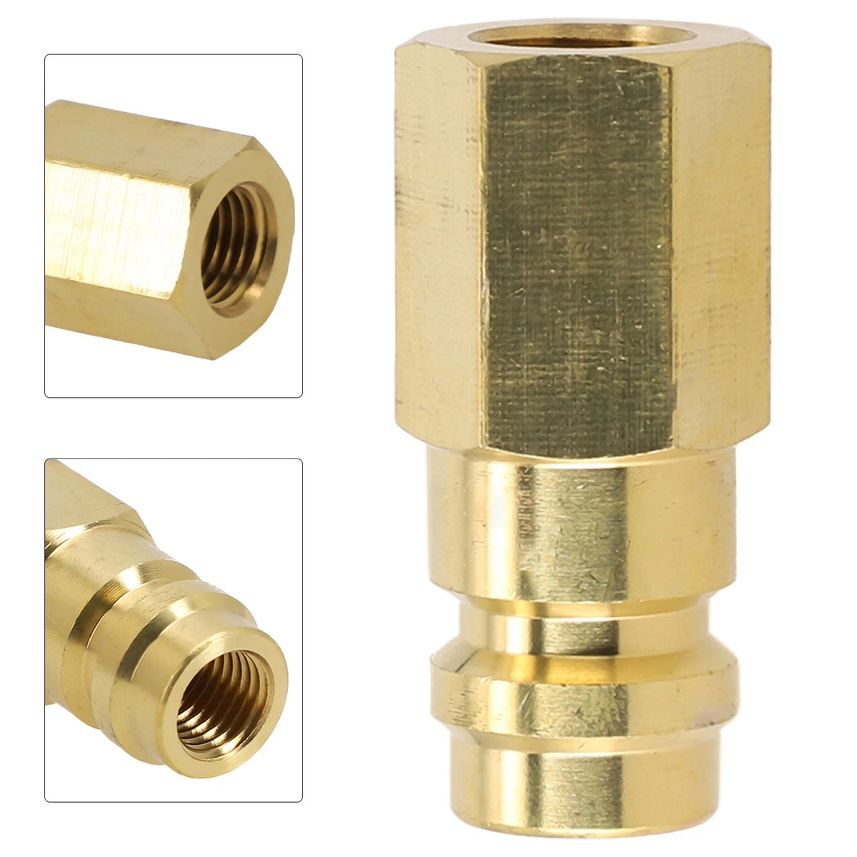 R134a Air Conditioning Coupling Adapter for SAE Connection (Brass)