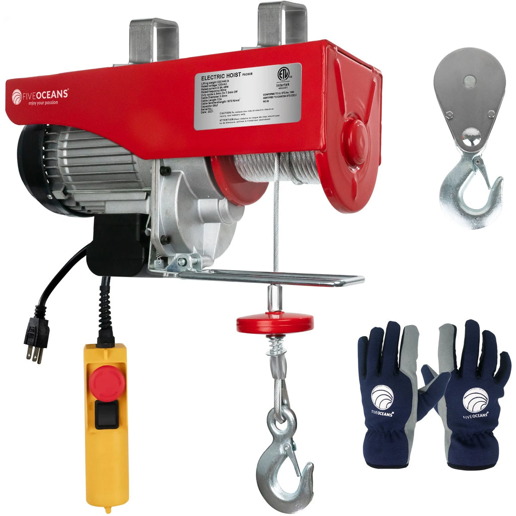 Electric Hoist Pulley System for Universal Use (1320 lb Capacity)