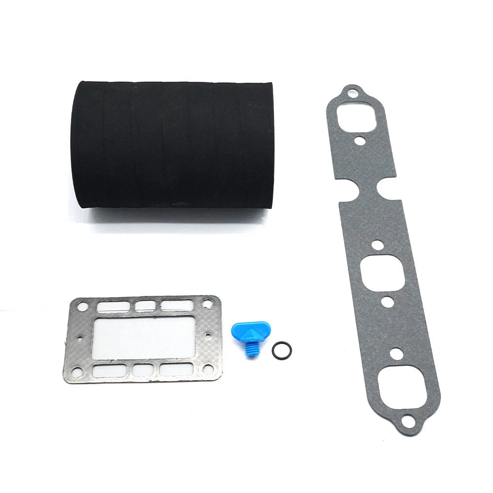 Exhaust Elbow Riser Gasket & Exhaust Hose for Volvo Penta V6 (Fits 857618, 834751)
