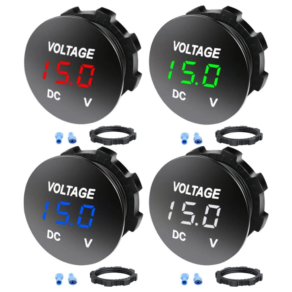 LED Voltmeter for Motorcycle (12V-24V)