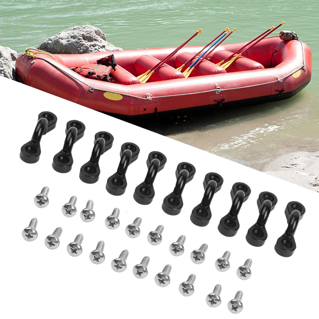 10 Pack Bungee Deck Loops with Eye Hooks for Kayaks