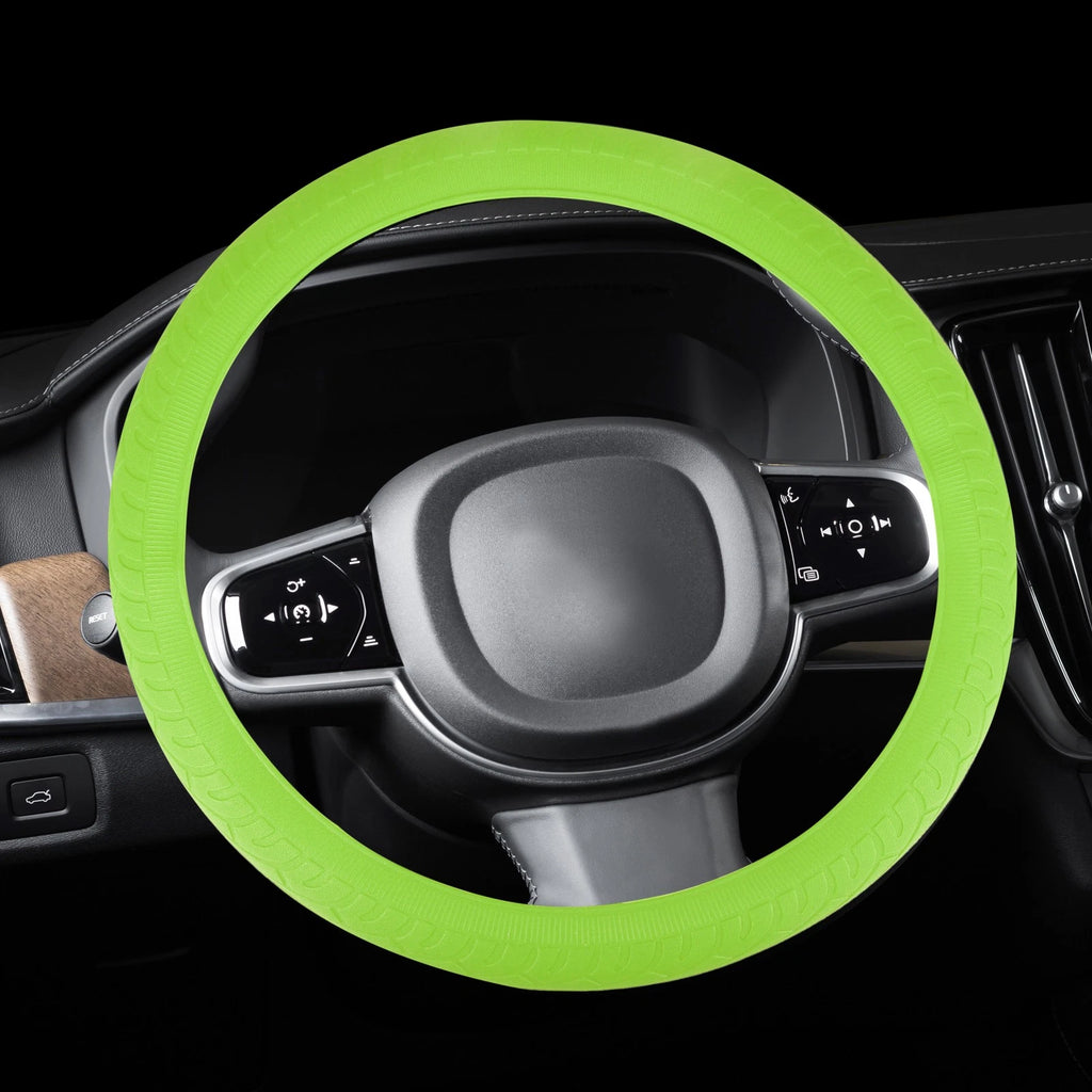 Universal Silicone Steering Wheel Cover 14.6" Green