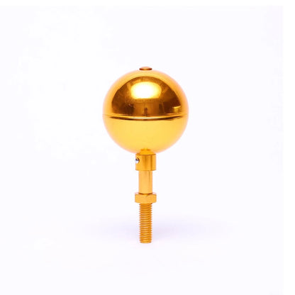 Gold Anodized Aluminum Flagpole Ball Topper Ornament for Outdoor Use