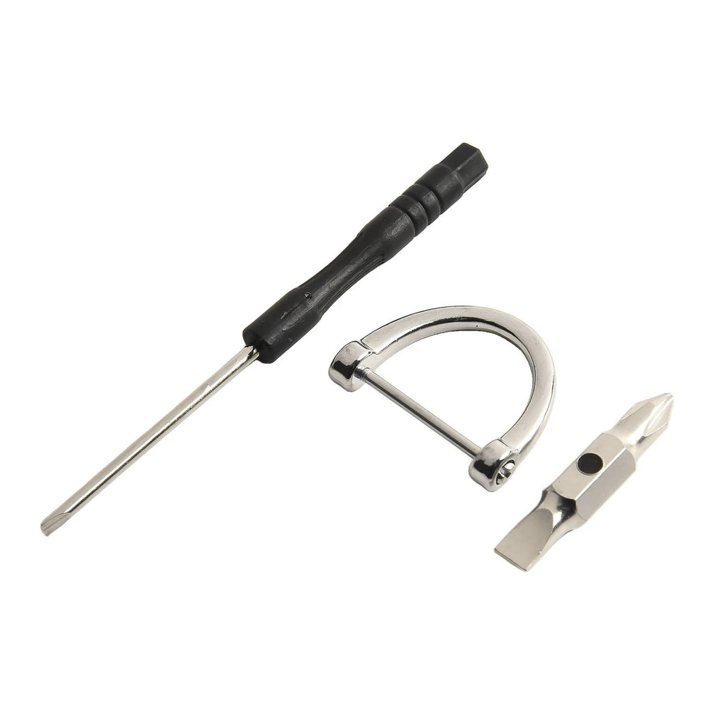 Miniature Screwdriver Keychain with Slotted Functionality for Universal Use
