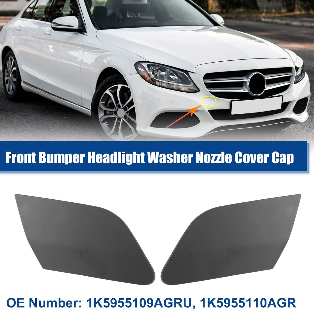 Headlight Washer Nozzle Cover Pair Front for VW Jetta (2006–2010)