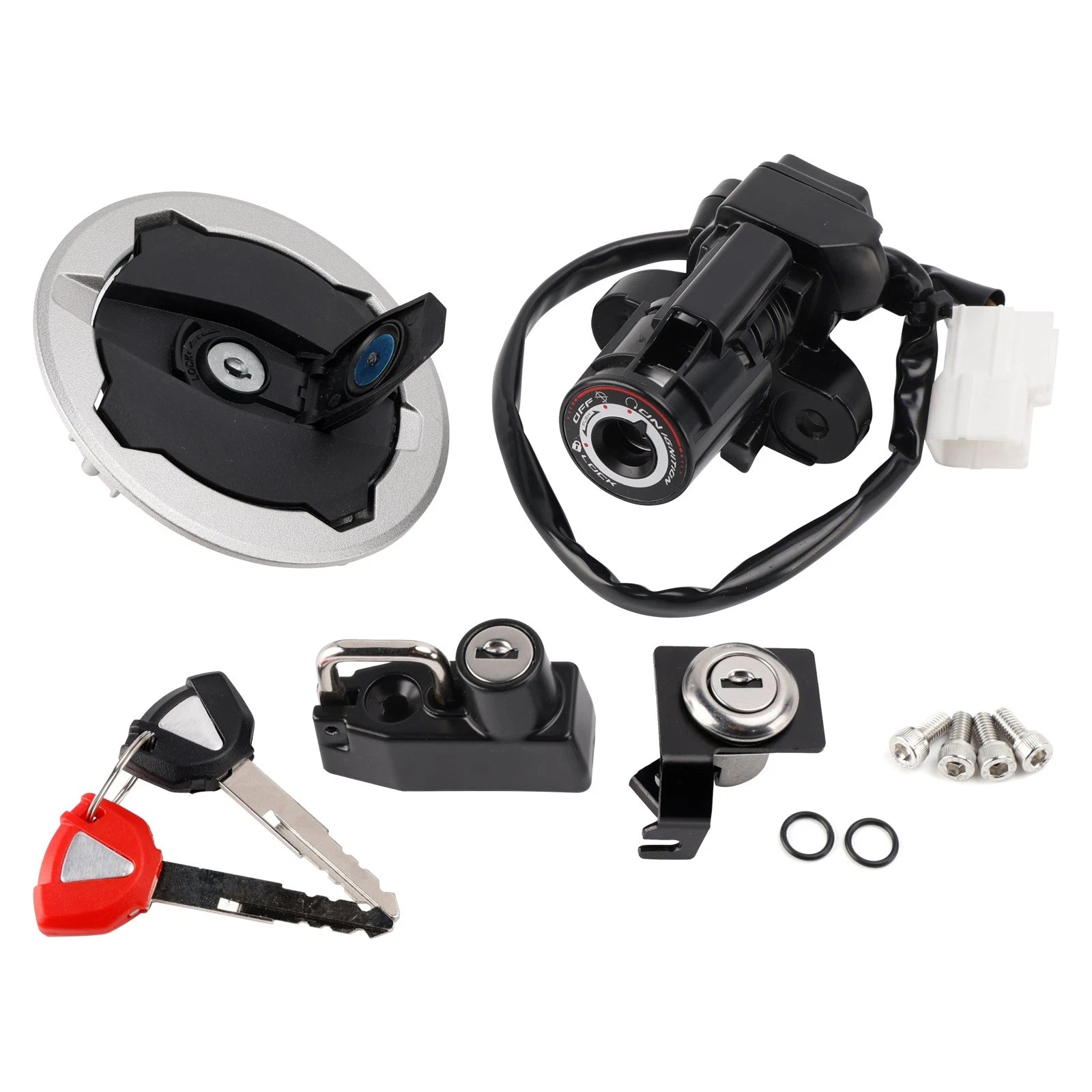 Ignition Barrel Seat Lock Fuel Cap Key Set for Kawasaki Z 500 Ninja (1983–2006)