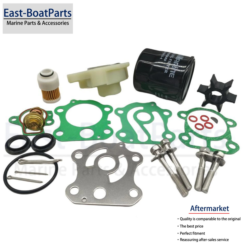 Service Parts Kit for Yamaha Outboard 50HP F50B (1996–2002) - Impeller, Thermostat, Filter
