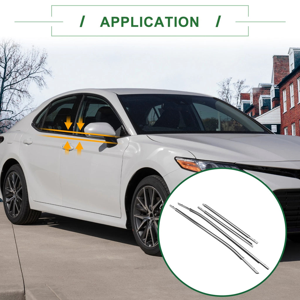 4pc Window Weatherstrip Seal Replacement for Toyota Camry (2018–2018)