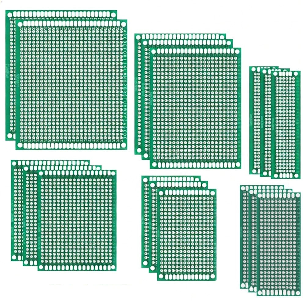 17PCS Double Sided PCB Board Kit for Printed Circuit Prototyping