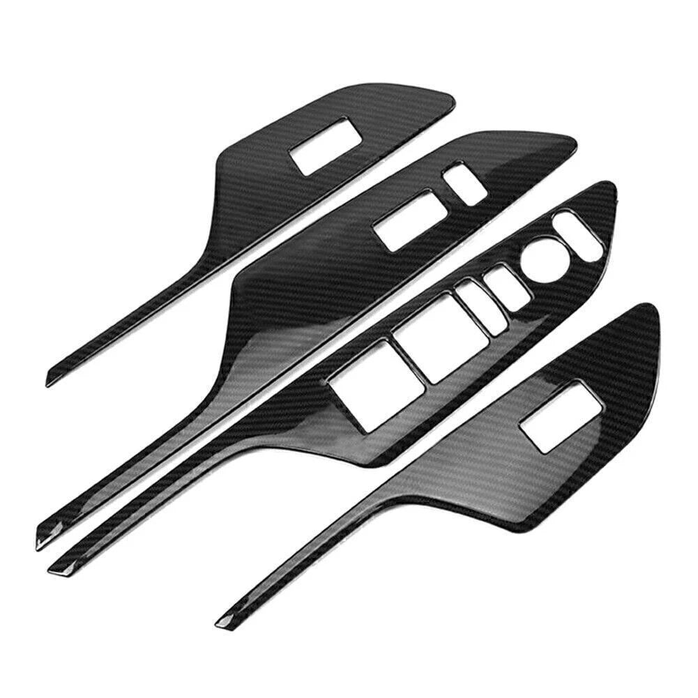 Steel Window Elevator Panel Switch Trim for Honda Civic (2016–2020) Carbon Fiber