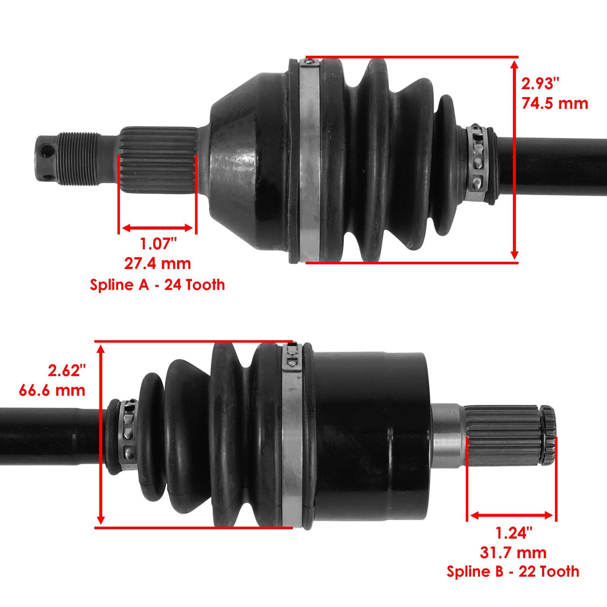 Rear Left CV Joint Axle Replacement for Honda Rancher 420 (2009–2014)