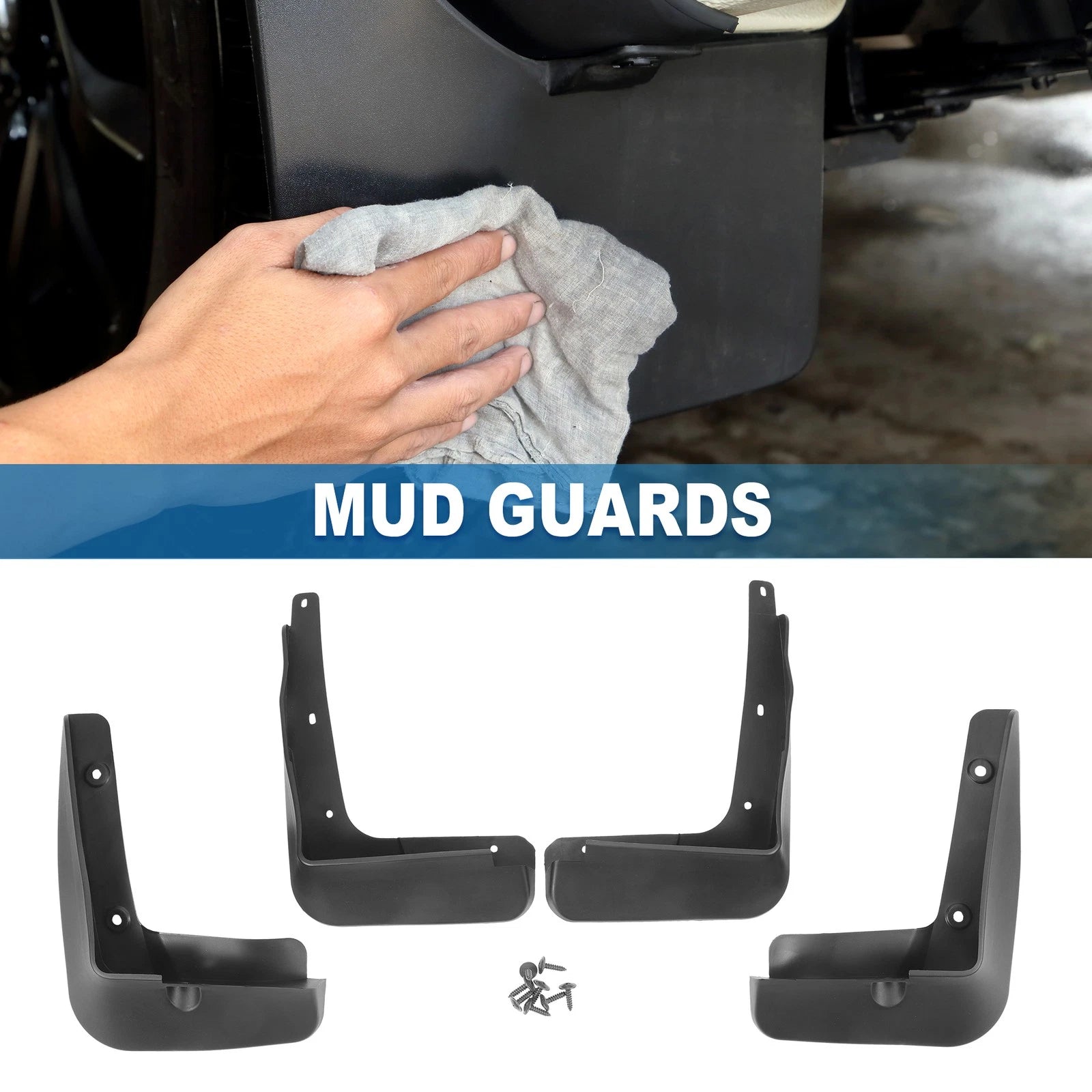 Front Rear Side Mud Flaps Splash Guards Replacement for Hyundai Sonata (2015–2016)