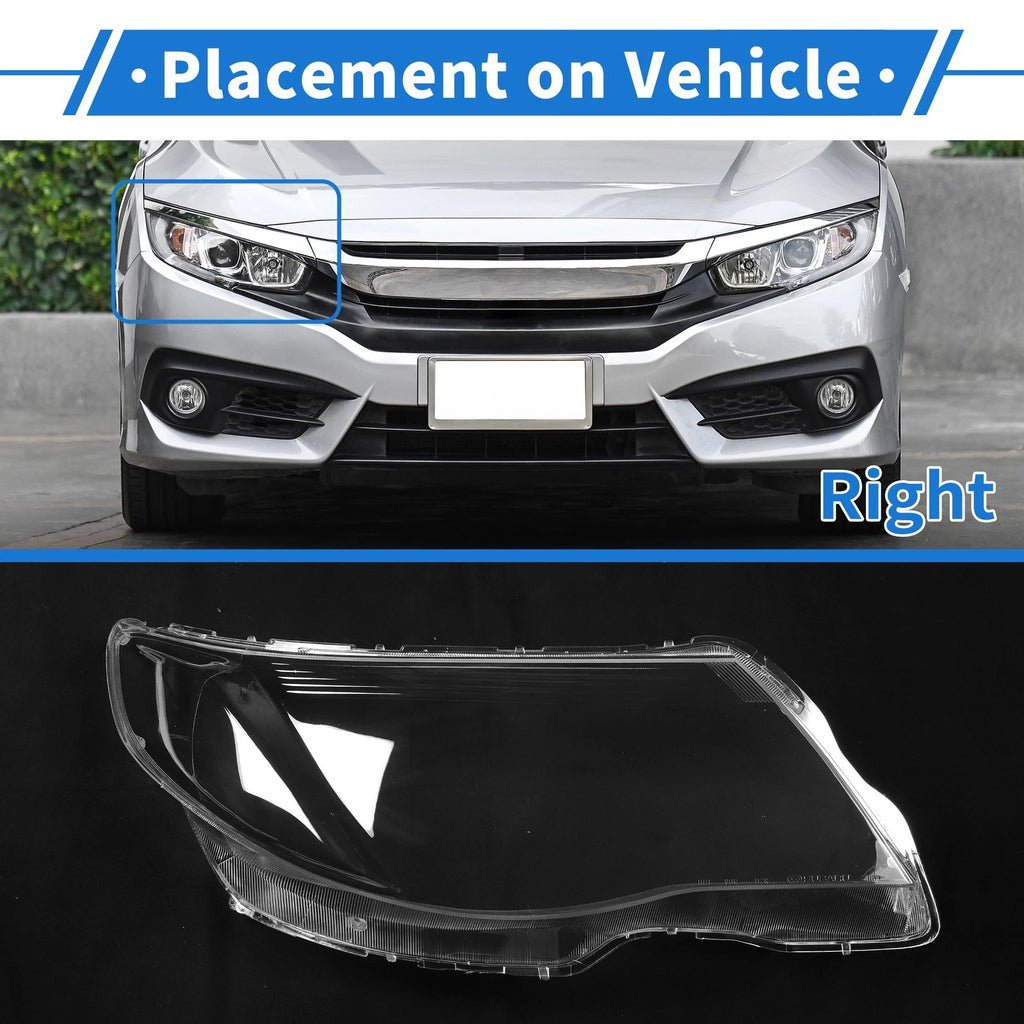 1 Pcs Front Right Headlight Lens Cover Replacement for Subaru Forester (2009–2012)