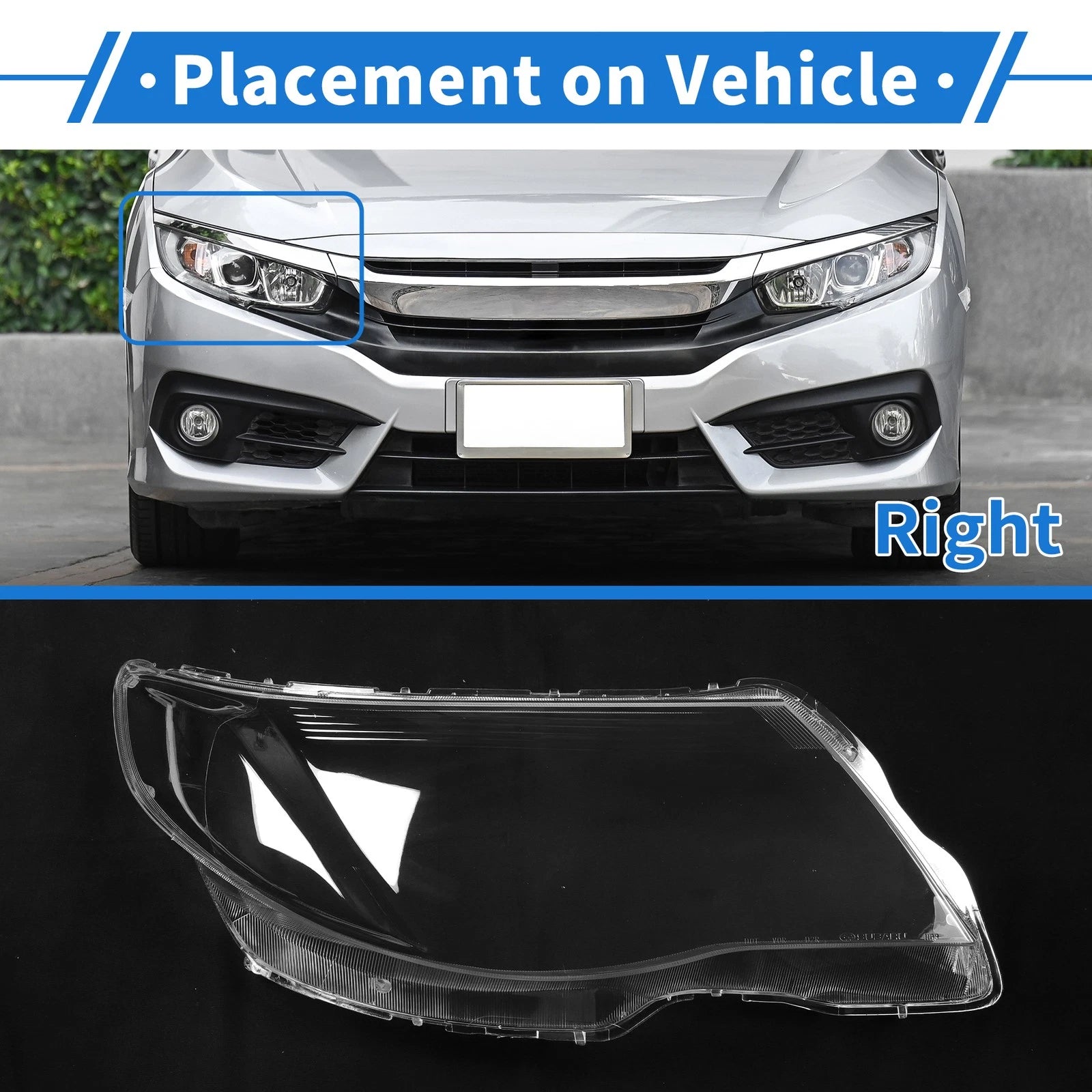 1 Pcs Front Right Headlight Lens Cover Replacement for Subaru Forester (2009–2012)