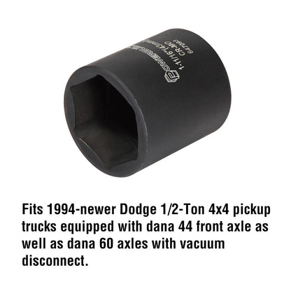 1-11/16" Spindle Nut Impact Socket for Dodge (1/2" Drive, 647093)