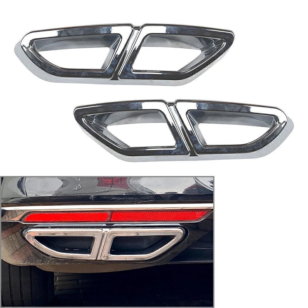 ABS Rear Exhaust Muffler Tail Pipe Cover Trim for VW Passat B8 (2016–2019)