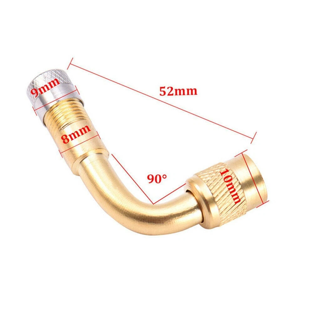 1Pc 90 Degree Brass Tyre Valve Stem Extension Adapter for Car