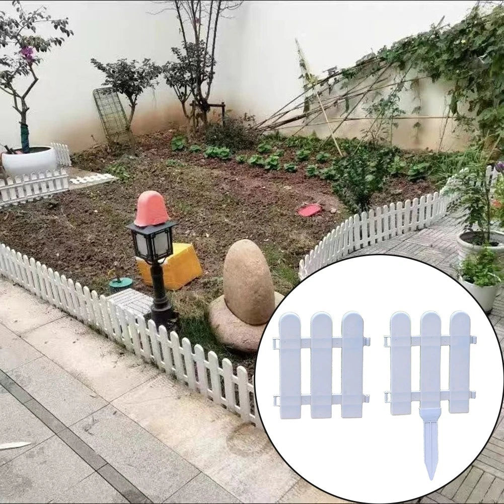 Plastic Garden Fence for Flowerbeds and Outdoor Path Edging